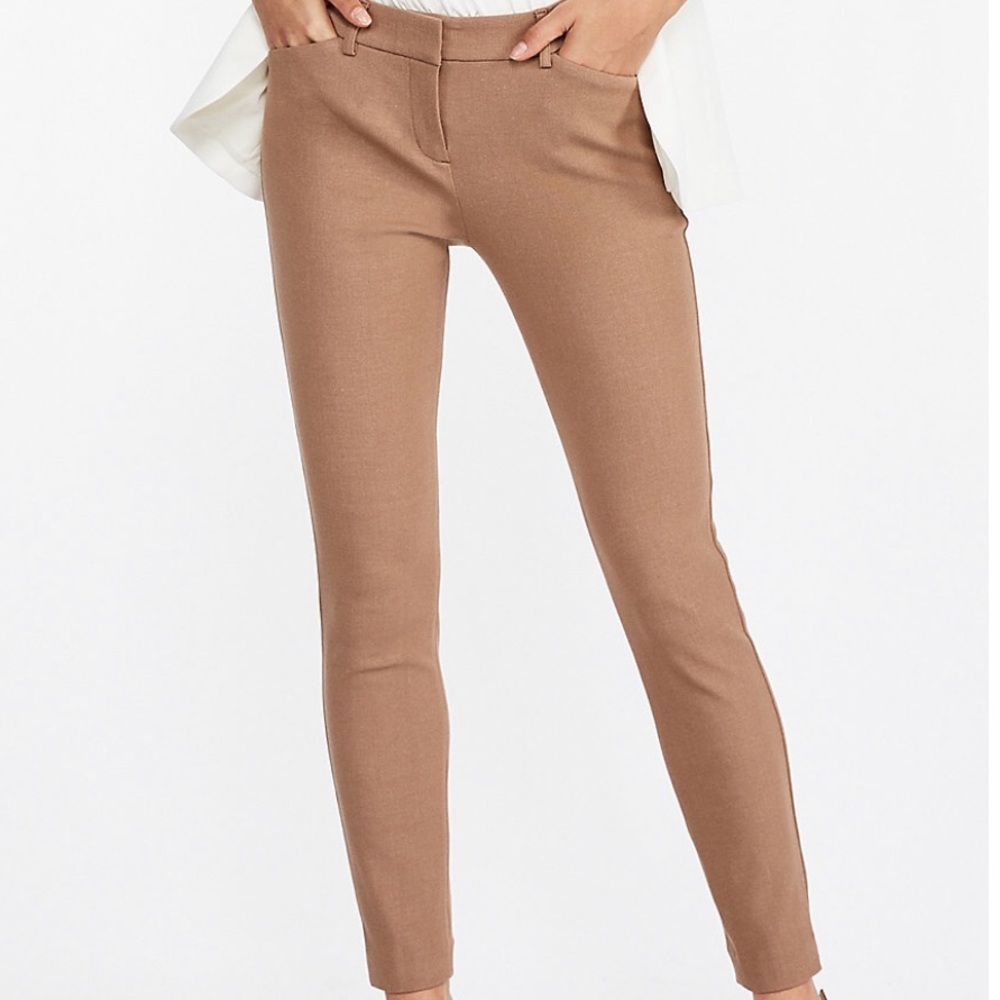 Express Midrise Stretch Skinny Pant in Light Grey